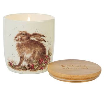 Wrendale-geurkaars-big-deksel-hout-fragranced_candle-ceramic-wood-Hedgerow-Hawthorn-Blossom_&amp;_Rosehip-pink-Hare-haas-65bhrs