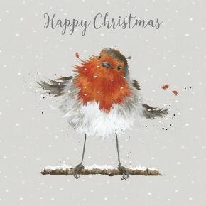 Wrendale-Luxury-boxed-Christmas-cards-luxe-Kerstkaarten-enveloppen-box/8-CHRISTMAS_ROBIN-Roodborstje-LXB005