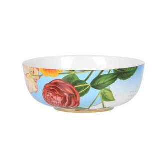 Pip-Studio-kom-schaal-bowl-ROYAL-Multi-20cm-blauw-groen-wit-geel-goud-bloemen-51003043