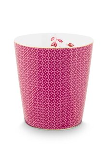 Pip-Studio-mug-without-ear-ROYAL_TILES-Dark-Pink-steentjes-beker-donker-roze-51.002.423