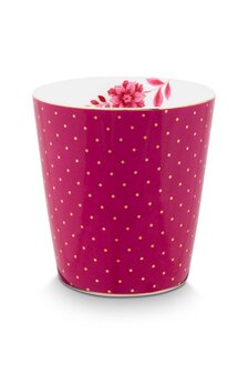 PIP-Studio-ROYAL-DOTS-gold-dark-pink-set-beker-theetipje-gestreept-donker_roze-51.002.424