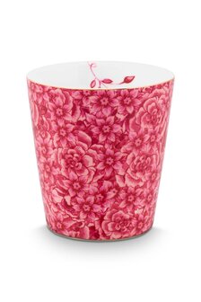 PIP-Studio-ROYAL-FLOWER-gold-dark-pink-gebloemd-set-beker-theetipje-gestreept-donker_roze-51.002.425