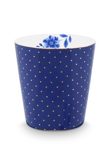 PIP-Studio-ROYAL-DOTS-gold-blue-set-beker-theetipje-stippen-blauw-51.002.428