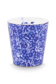 PIP-Studio-ROYAL-FLOWER-Blue-mug-gold-gebloemd-set-beker-theetipje-gestreept-blauw-51.002.429