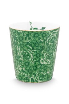 PIP-Studio-ROYAL-FLOWER-Green-mug-gold-gebloemd-beker-groen-51.002.433