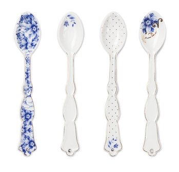 Pip-Studio-theelepels-porselein-set/4-ROYAL-WHITE-wit-goud-blauw-51060002