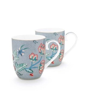 PIP-Studio-giftset-ORIENTAL-FLOWER-FESTIVAL-2-mugs-145ml-blauw-51.002.312