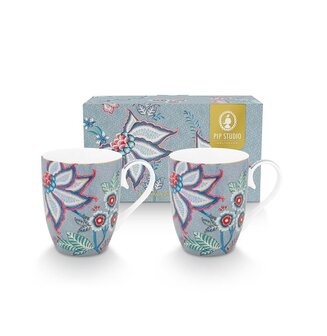 PIP-Studio-giftset-2-Large-mugs-ORIENTAL-FLOWER-FESTIVAL-set-bekers-350ml-blauw-51.002.313