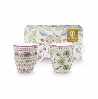 PIP-Studio-giftset-LILY_&amp;_LOTUS-2-XL-mugs-lila-bloemen-stelen-takjes-450ml-51.002.483