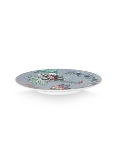 PIP_Studio-Petit-Four-bordje-FLOWER-FESTIVAL-Light-Blue-12cm-blauw-bloemen-goud-randje-51.001.283
