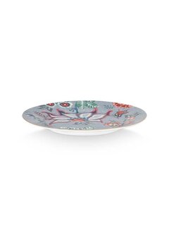 PIP_Studio-Plate-gebaksbordje-FLOWER-FESTIVAL-Light-Blue-17cm-blauw-bloemen-goud-randje-51.001.284