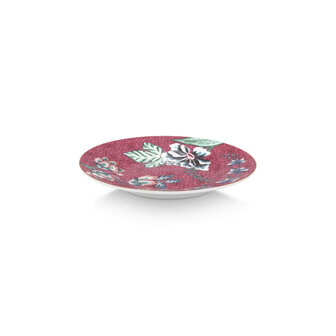 PIP_Studio-Petit-Four-bordje-FLOWER-FESTIVAL-Dark-Pink-12cm-donker-roze-bloemen-goud-randje-51.001.293
