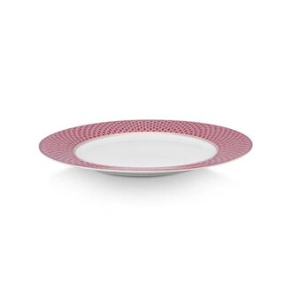 PIP_Studio-Plate-dinerbord-FLOWER-FESTIVAL-SCALLOP-Dark Pink-26.5cm-donker-roze-goud-rand-51.001.296