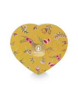 PIP-Studio-set/2-Heart-Shape-Plates-21.5cm-LA-MAJORELLE-Yellow-2-hartvormig-ontbijtbord-flowers-51.001.342