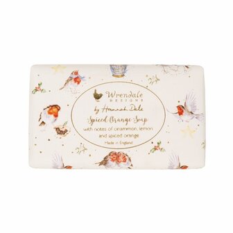 Wrendale_Designs-soap-bar-zeep-190gr-SPICED-ORANGE-Roodborstjes-geur-gekruid-sinaasappel-wit-papier-xsoap001