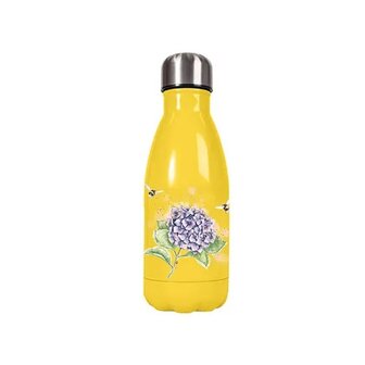 Wrendale-Waterfles-Small-bottle-yellow-Hydrangea-Hortensia-260ml-Hannah Dale-wbs012