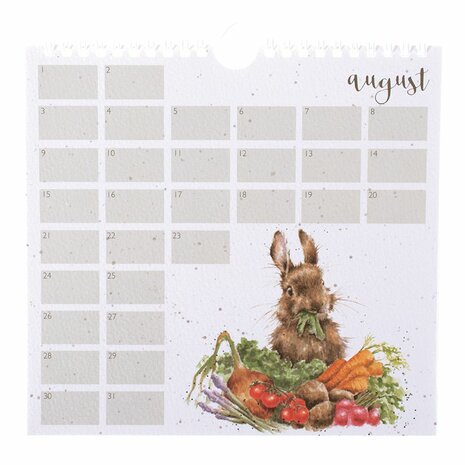 Wrendale-designs-birthday-Calendar-THE COUNTRY SET-BEE-vierkant-verjaardadgskalender-bijen-bosdieren-BC004-Hannah_Dale