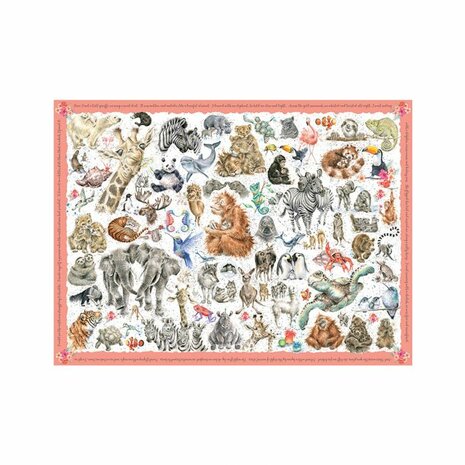 Wrendale-boxed-Jigsaw-puzzle-1000_pcs-ZOOLOGY-diernetuin-wilde-dieren-PUZZLE004