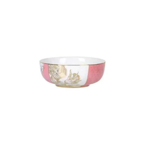 Pip-Studio-kom-bowl-ROYAL-12.5cm-roze-wit-goud-kleine-blauwe-bloemen-