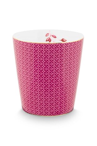 Pip-Studio-ROYAL-TILES-Dark-Pink-steentjes-set-beker-theetipje-gestreept-donker-roze-51.002.423