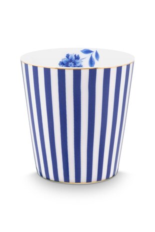 Pip-Studio-ROYAL-STRIPES-Blue-set-beker-theetipje-gestreept-donker-blauw-51.002.426