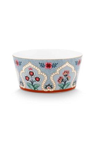 PIP-Studio-4-Bowls-giftset-Oriental-Flower-Festival-blue-4-kommen-goudkleurig-51.003.259