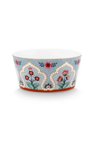 PIP-Studio-4-Bowls-giftset-Oriental-Flower-Festival-blue-4-kommen-goudkleurig-51.003.259