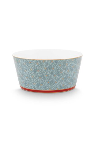 PIP-Studio-4-Bowls-giftset-Oriental-Flower-Festival-blue-4-kommen-goudkleurig-51.003.259