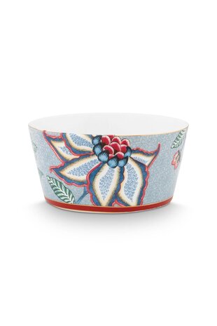 PIP-Studio-4-Bowls-giftset-Oriental-Flower-Festival-blue-4-kommen-goudkleurig-51.003.259