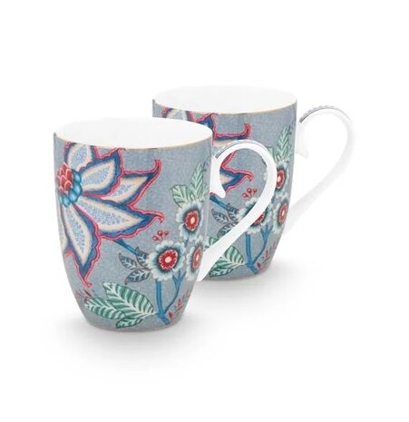 PIP-Studio-giftset-2-Large-mugs-ORIENTAL-FLOWER-FESTIVAL-set-bekers-350ml-blauw-51.002.313