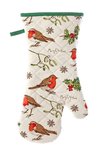 Ulster Weavers-ovenhandschoen-gauntlet-ROBINS_&_HOLLY-Roodborstjes-hulst-mistletoe-Design-Madeleine_Floyd-35cm-Kerstmis-Chr