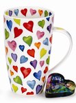 Dunoon-XL-beker-mok-HENLEY-Warm-Hearts-gekleurde-harten-hartjes-