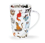 DUNOON-XL-mug-beker-Tasse-fbC-Henley-600ml-CATASTROPHE-Cats-katten-rassendesign-Cherry_Denman-