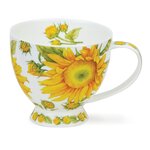 Dunoon-wijde-beker-mok-mug-Skye-SUNFLOWER-yellow-Zonnebloem-geel-bloemen-flower-450ml-design-Michèle Aubourg