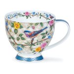 Dunoon-beker-mok-mug-Skye-SATORI-BLUE-vogels-bloemen-roos-blauw-22_K-goud-gold