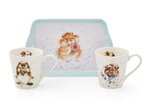 Portmeirion-2bekers-mug_&_tray-set-WRENDALE-bosdieren-DIET_STARTS_TOMORROW-Cavia-konijn-Hamster-X0011659139