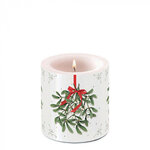 Ambiente-Kaars-Small-Ambiente-MISTLETOE_WITH_BOW-Kerstgroen-witte-bessen-35h-branduren-280gram-39218860