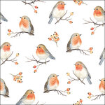 Papieren-servetten-Ambiente-33x33cm-ROBIN-FAMILY-lunch-diner-vogels-Roodborstjes-takken-Ambiente-33316805