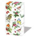 Papieren-zakdoekjes-p/10-Ambiente-BIRD_IN_WINTER-vogels-Pimpelmees-Roodborstje-Robin-Kerstgroen-32219955