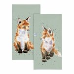 Papieren-zakdoekjes-tissue-Wrendale-Designs-Fox-STAY-CLEVER-vos-groen-vosjes-TIS001