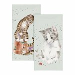 Papieren-zakdoekjes-tissue-Wrendale-Designs-CAT-and-LADYBIRD-kat-op-bloempot-kitten-Lieveheersbeestje--TIS004