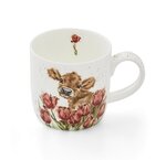 Royal-Worcester-beker-mok-Bessie- kalfje -Wrendale-serie-Hannah Dale-boerderij-dieren