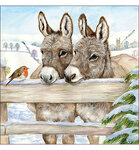 Ambiente-papieren-servetten-Donkeys-2-ezels-hek-roodborstje-in-de-sneeuw-33x33cm-33310495-lunch-diner