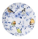 Heinen-Delfts-blauw-wandbord-plate-31cm-bosvogels-zangvogels-bloesemtakken-M481