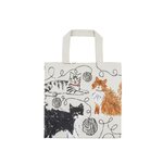 Ulster_Weavers-PVC-small-shopper-Hengsel-tas-FELINE-FRIENDS-katten-bolletjes-wol-gevoerd-binnenvak-rits-5fefr69-beige