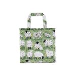 Ulster_Weavers-PVC-small-shopper-Hengsel-tas-WOOLLY-SHEEP-schapen-wol-gevoerd-binnenvak-rits-5wlsh69-groen