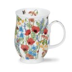 Dunoon-beker-mok-mug-Becher-Suffolk-HIDDEN-GARDEN-Poppy-Klaproos-Sleutelbloem-veldbloemen-design-Jane Fern-egel-kikker
