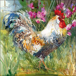 papieren-servetten-p/20-Ambiente-AQUAREL-ROOSTER-haan-bloemen-33x33cm-lunch-diner-13314895-voorjaar-spring-zomer