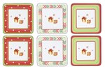 Onderzetters-Pimpernel-Xmas-Christmas-Jubilee-Kerstpakjes-set/6-rood-groen