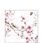 papieren-servetten-p/20-Ambiente-cocktail-BIRD & BLOSSOM-vogel-bloesem-Koolmees-25x25cm